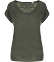 Spasso Ladies V Neck Linen T-Shirt