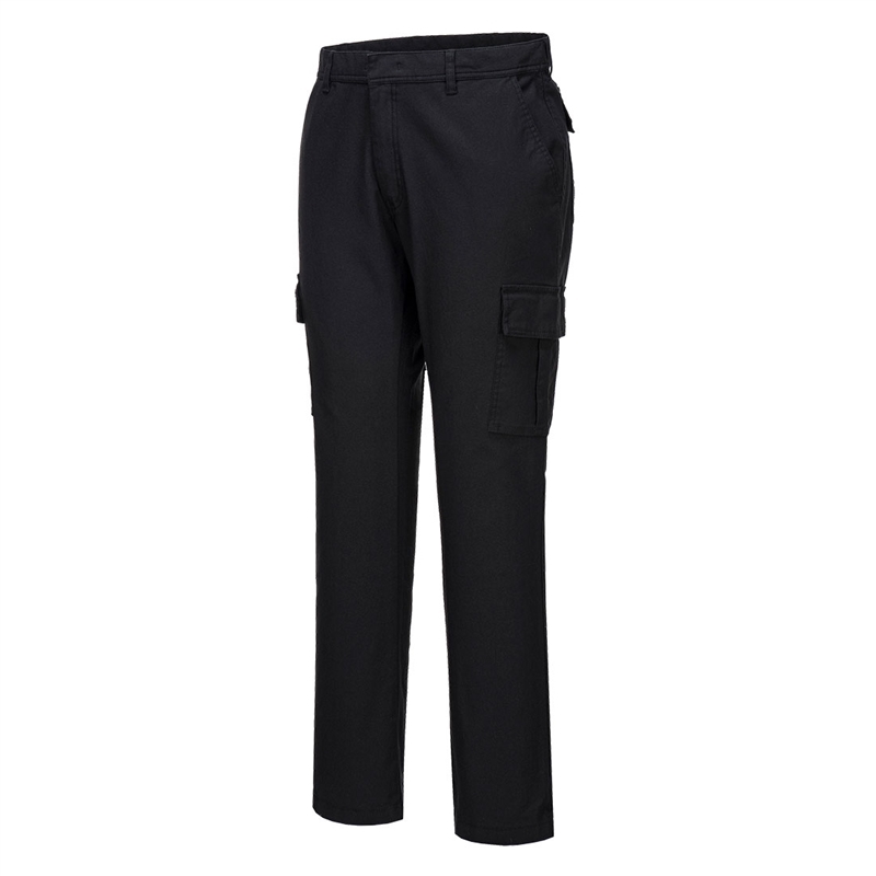 Stretch Slim Combat Trouser (Black, 28, Short)