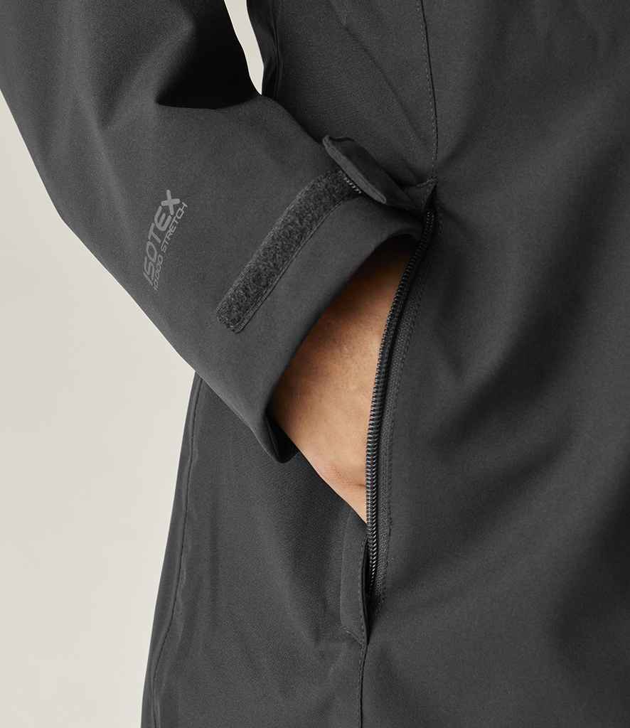 [RG169 BLK 6] Regatta Ladies Longline Kingsley 3-in-1 Jacket (6, Black)