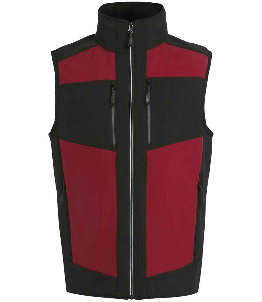 [RG385 CS/BK XS] Regatta E-Volve Unisex Two Layer Soft Shell Bodywarmer (XS, Classic Red/Black)