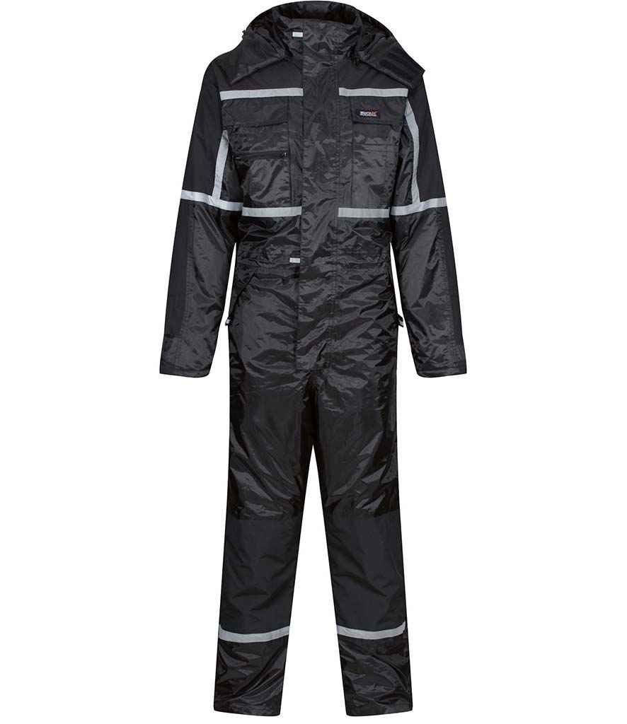 [RG725 BLK XS] Regatta Pro Waterproof Insulated Coverall (XS, Black)