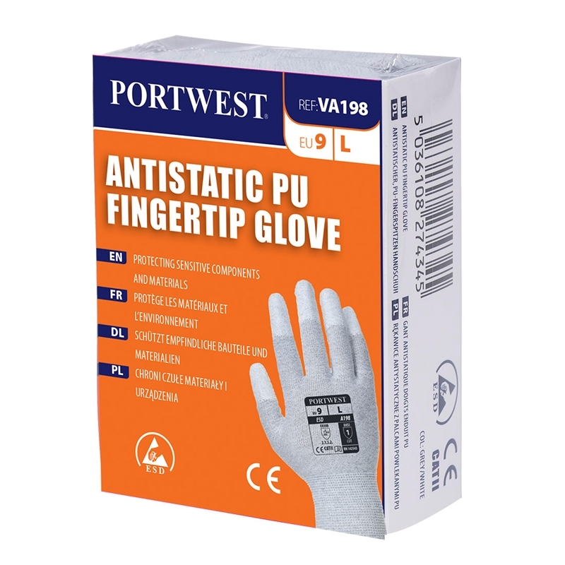 Vending Antistatic PU Fingertip Glove