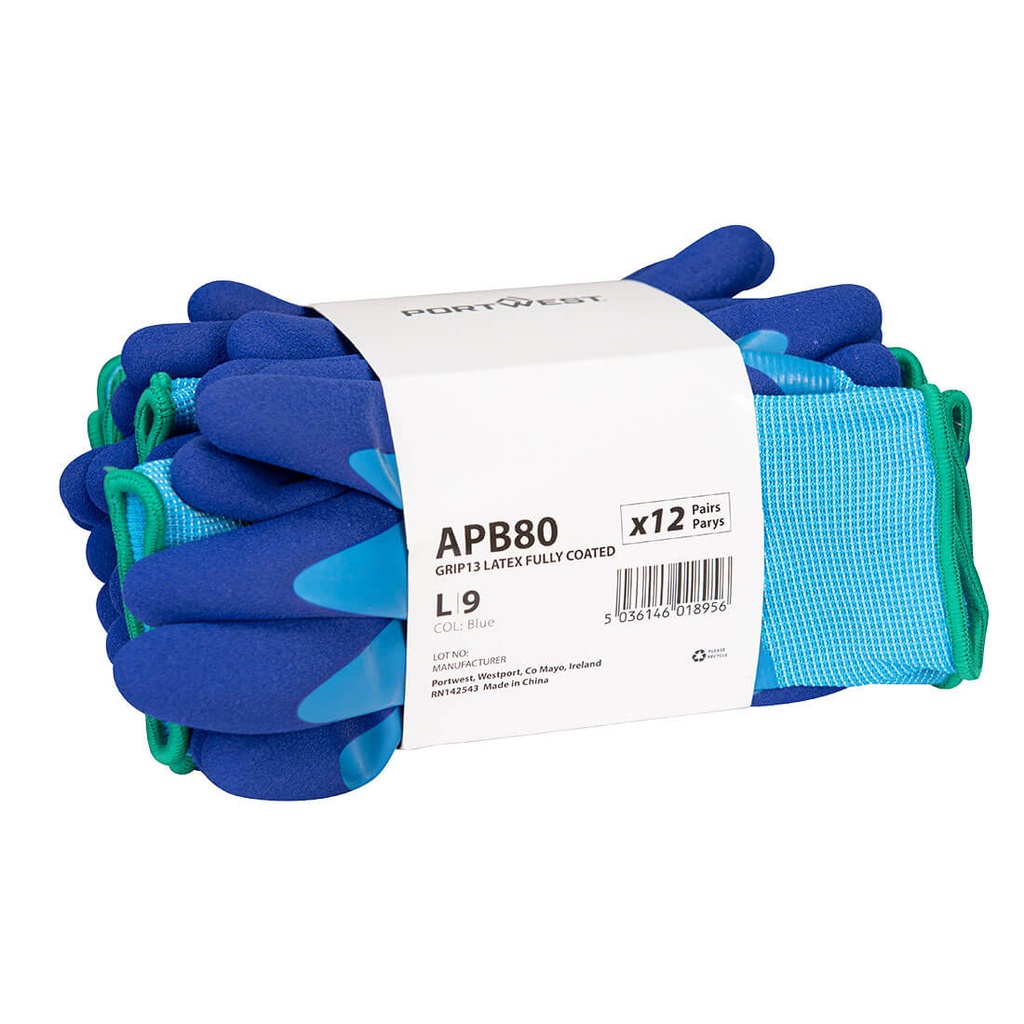 [APB80B4RS] Grip 13 Latex Foam Essential Multipack (Pk12) (S)