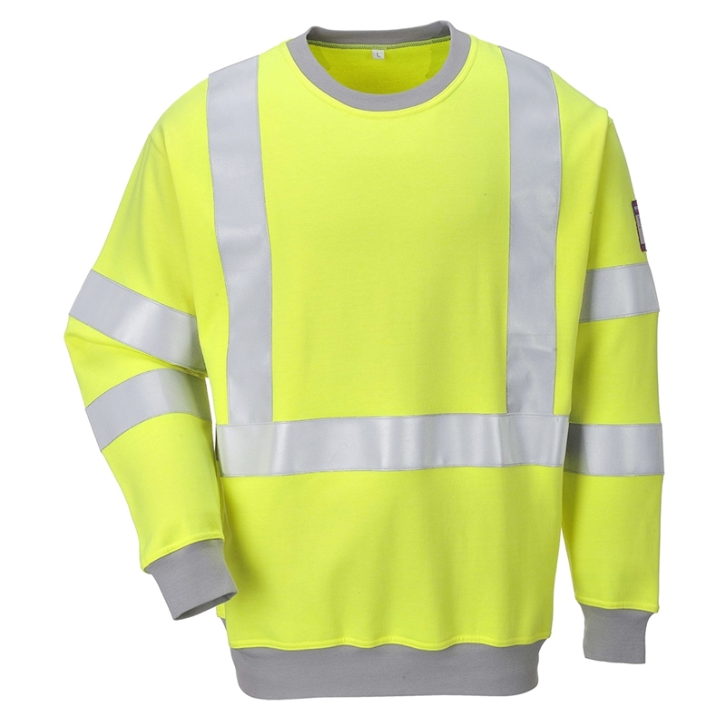 Flame Resistant Anti-Static Hi-Vis Sweatshirt (S)