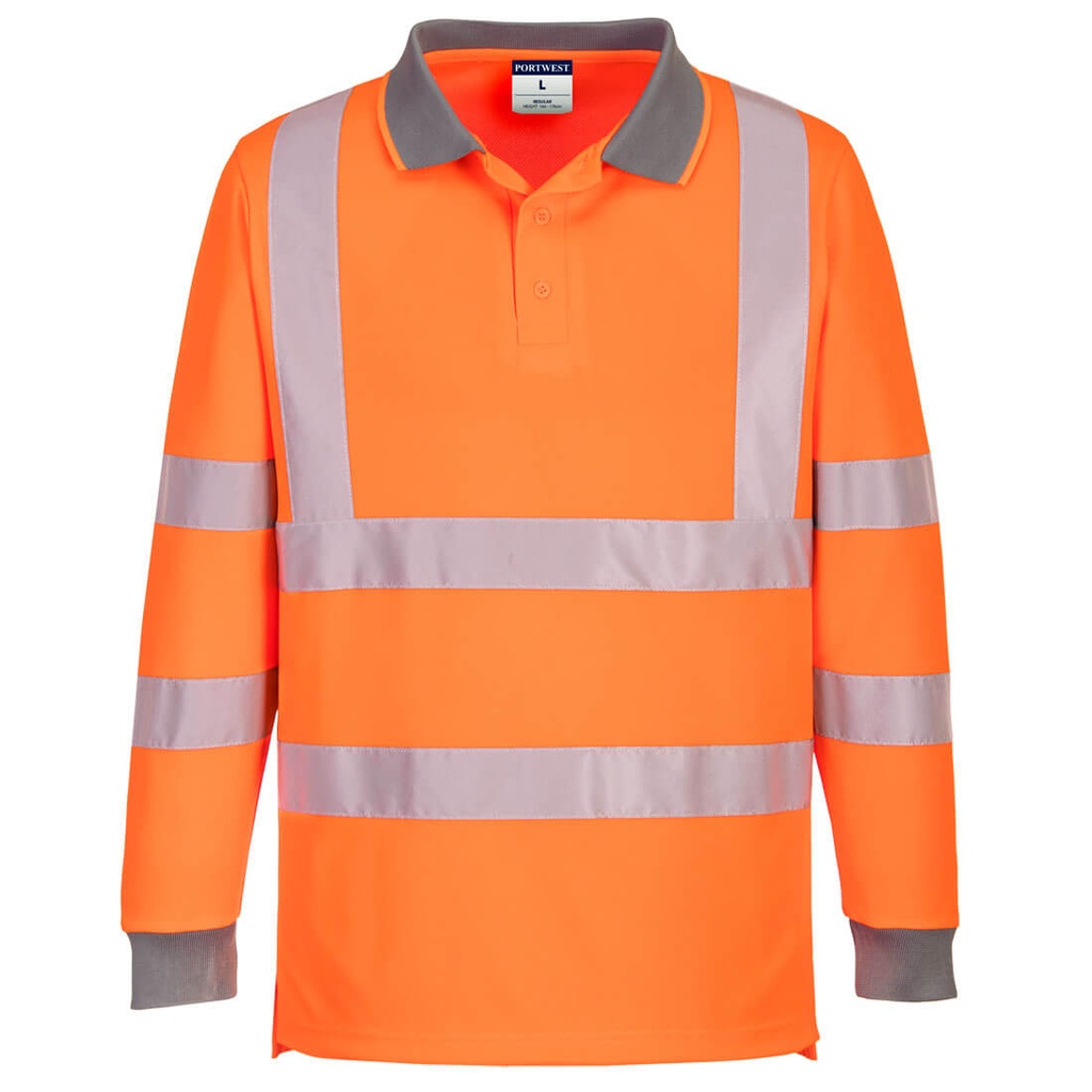 Eco Hi-Vis Polo Shirt L/S (6 Pack) (S, Yellow)