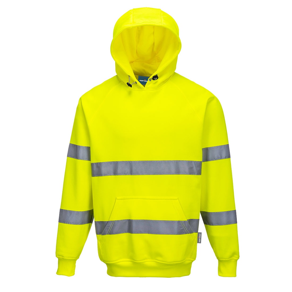 [ES304YERXS] ES1 Essential Hi-Vis Hooded Sweatshirt (XS, XS, Yellow)