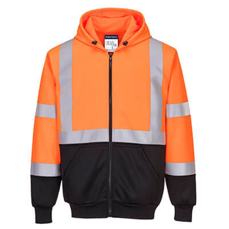 Hi-Vis Two-Tone Zipped Hoodie (Yellow/Black, S)