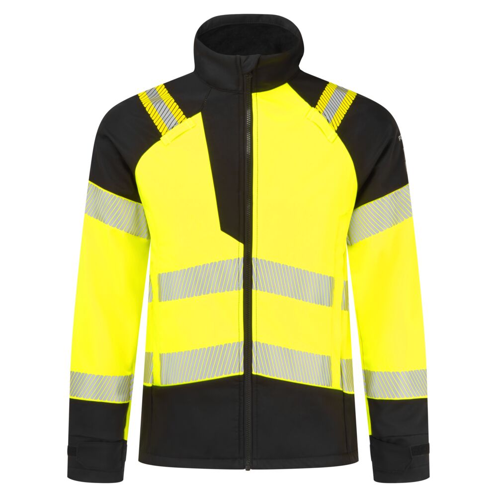 [FR718YBRS] PW3 Modaflame Softshell Hi-Vis Multi-Norm FR Jacket (S, Yellow/Black)