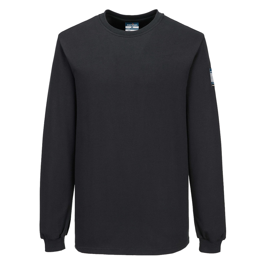 [FR754BKRXS] Modaflame Knit FR T-Shirt  L/S (XS, Black)