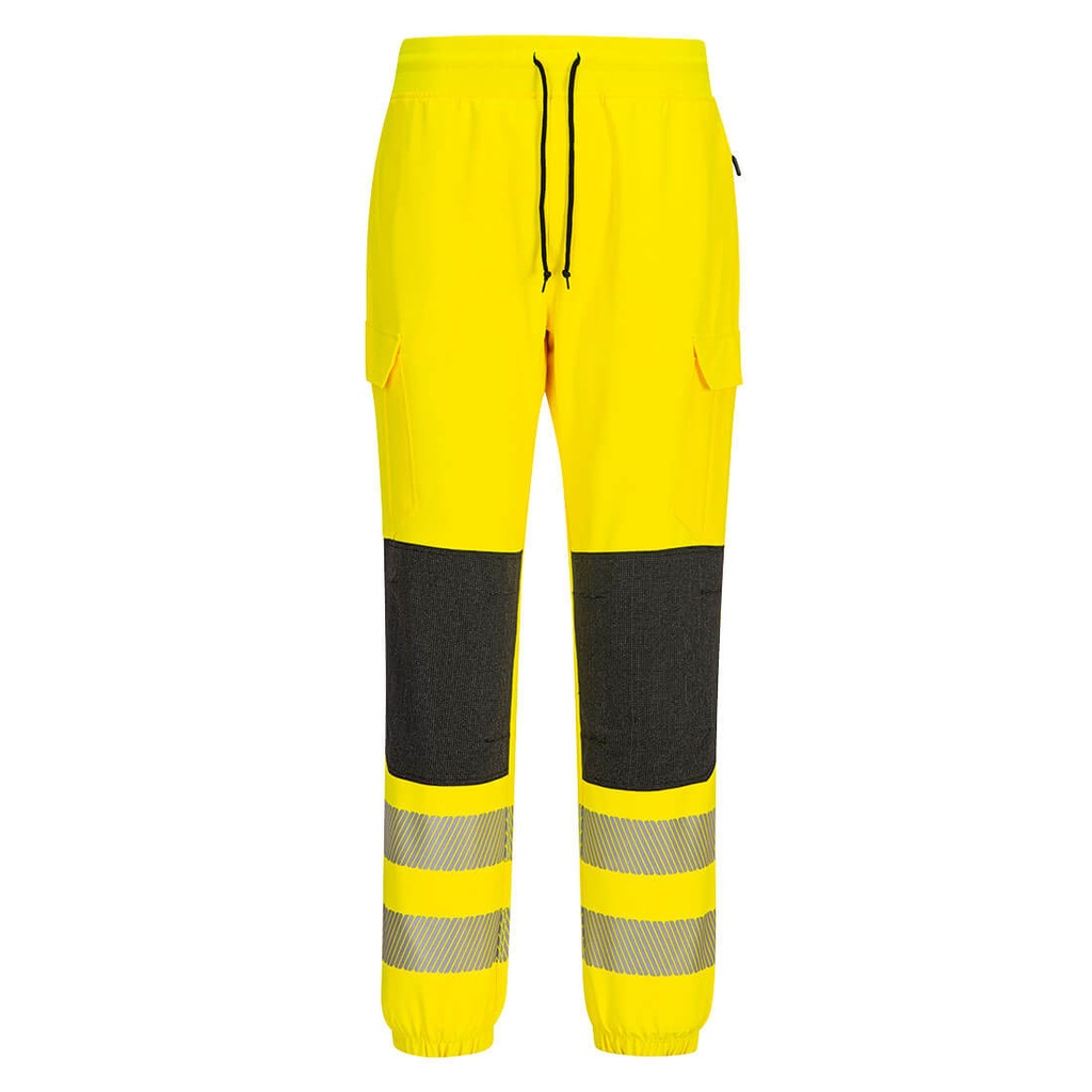 [KX346YBRS] PW3 Hi-Vis Flexi Joggers (S, Yellow/Black)