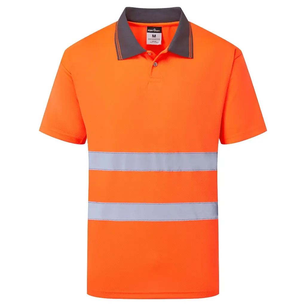ES1 Essential Hi-Vis Polo Shirt S/S (Fluorescent Yellow, XS)