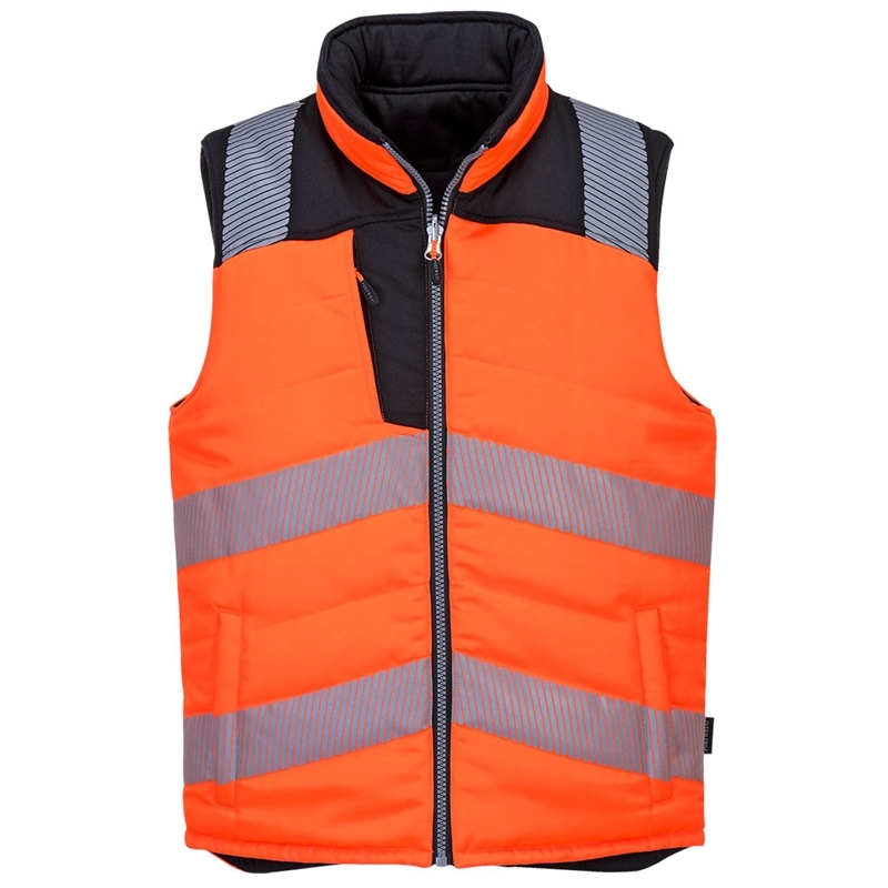 PW3 Hi-Vis Reversible Bodywarmer (Yellow/Black, S)