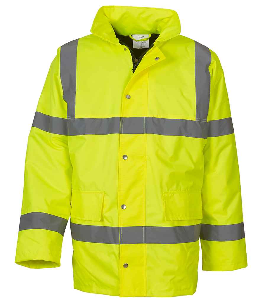 [YK202 YEL S] Yoko Hi-Vis Classic Motorway Jacket (S, Yellow)