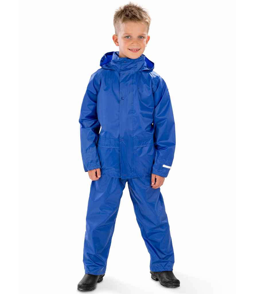 [RS225B BLK 3-4] Result Core Kids Waterproof Rain Suit (3-4, Black)