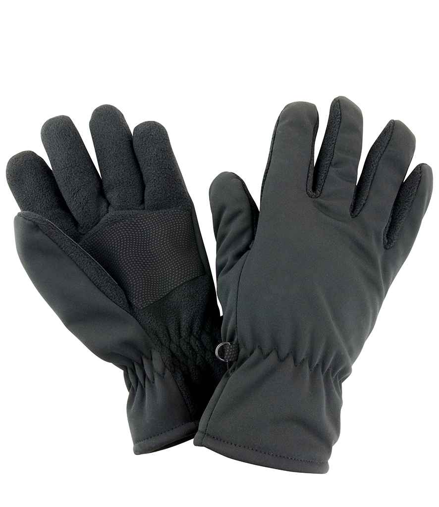 [RS364 BLK S/M] Result Soft Shell Thermal Gloves (S/M, Black)