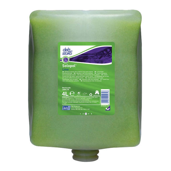 Deb LIM4LT Solopol Lime (4 x 4 Litre Cartridges)