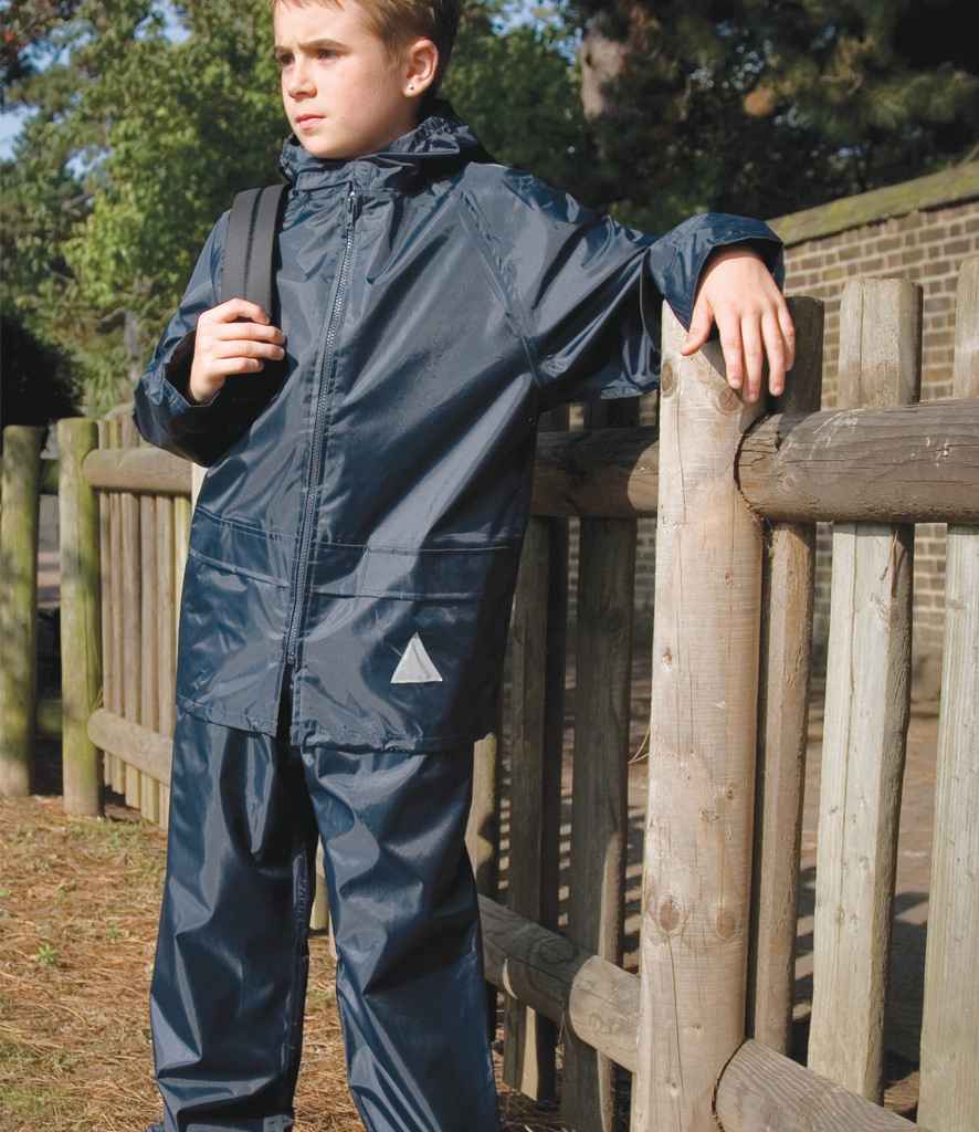 [RS95B NAV 3-4] Result Kids Waterproof Jacket/Trouser Suit in Carry Bag (3-4, Navy)