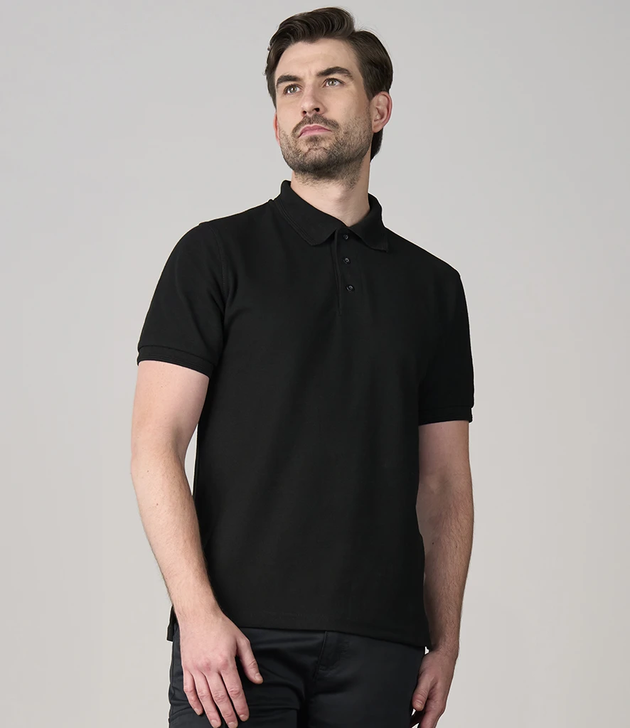 [RX110 BLK XS] Pro RTX Pro Premium Piqué Polo Shirt (XS, Black)