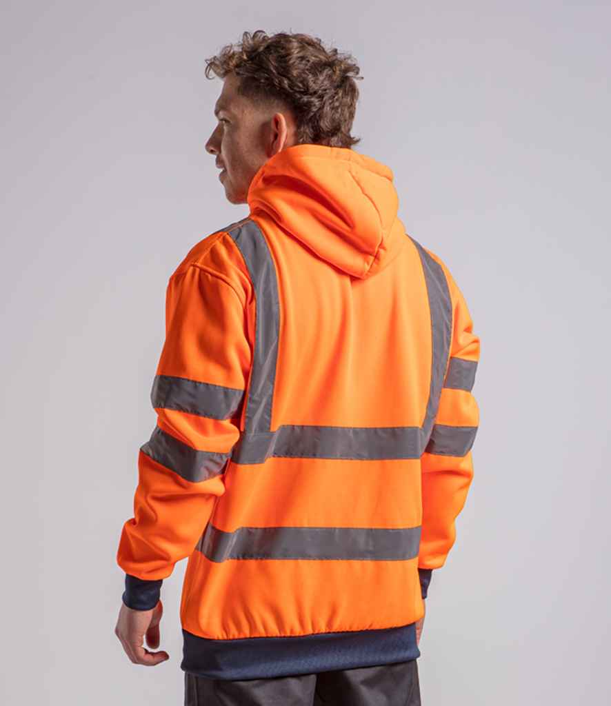 [RX740 OR/NV S] Pro RTX High Visibility Two Tone Hoodie (S, Orange/Navy)