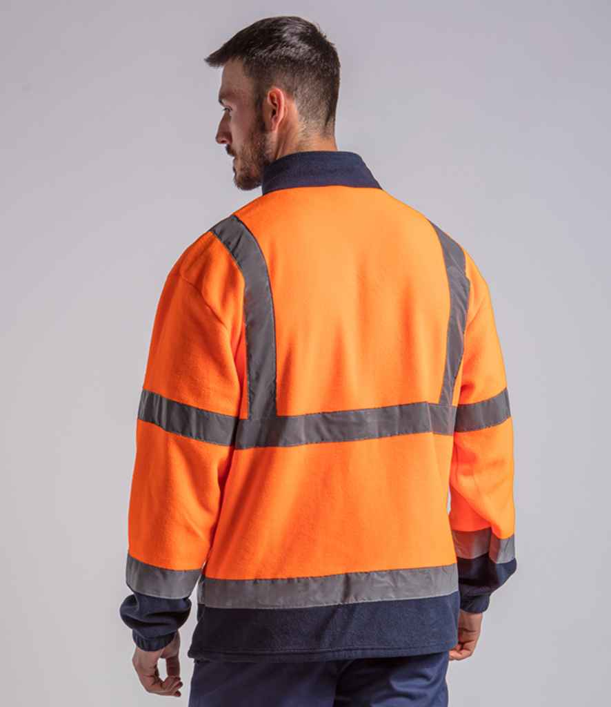 [RX750 OR/NV S] Pro RTX High Visibility Fleece Jacket (S, Orange/Navy)
