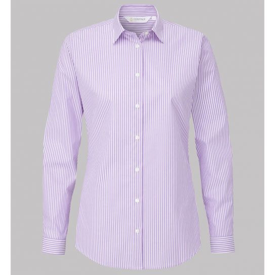 Dis  Stripe Blouse P/C L/S