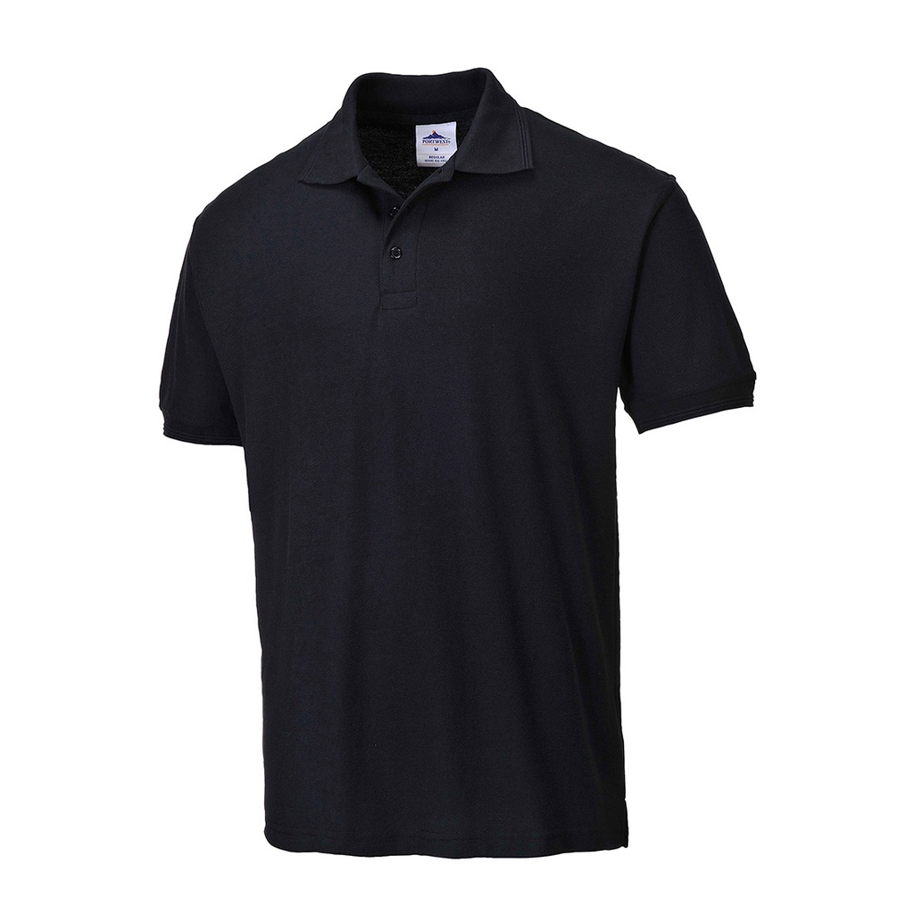 Portwest Naples Polo Shirt (Black, Small)