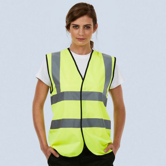 Sleeveless Safety Waist Coat (Yellow, S)