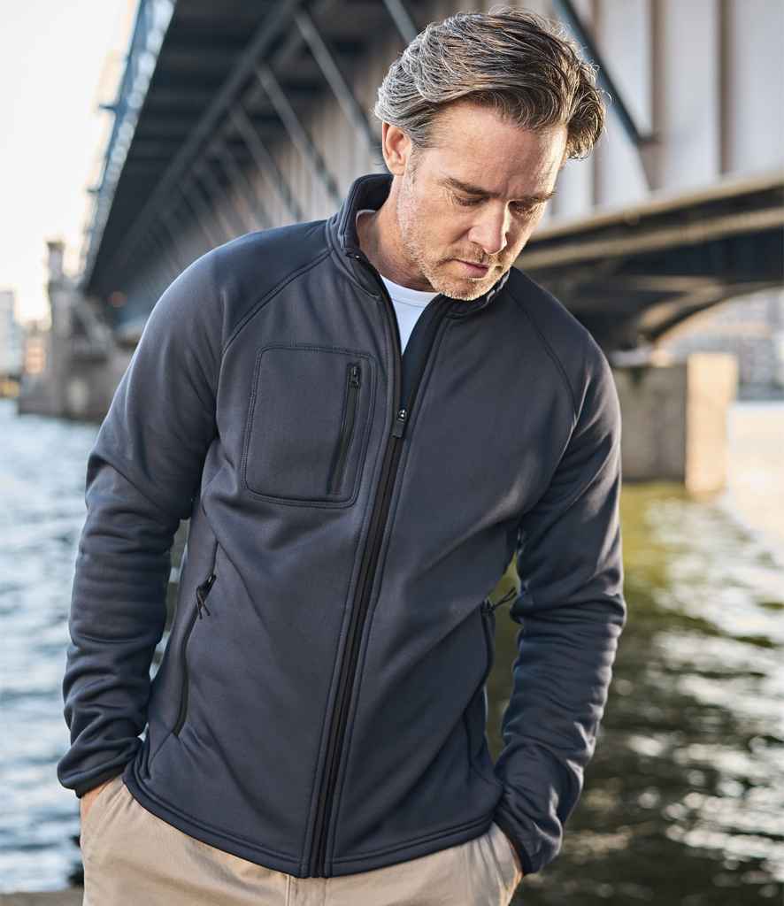 [T9100 DGY S] Tee Jays Stretch Fleece Jacket (S, Dark Grey)