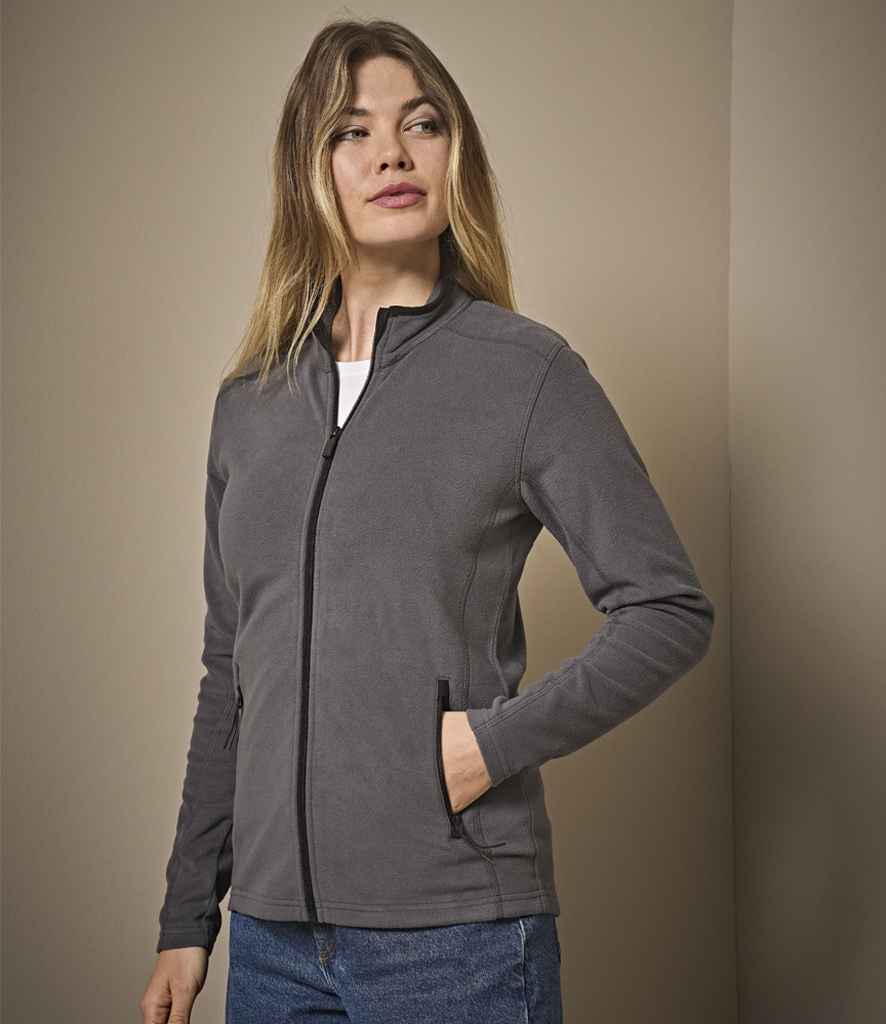 [T9170 DGY S] Tee Jays Ladies Active Fleece Jacket (S, Dark Grey)
