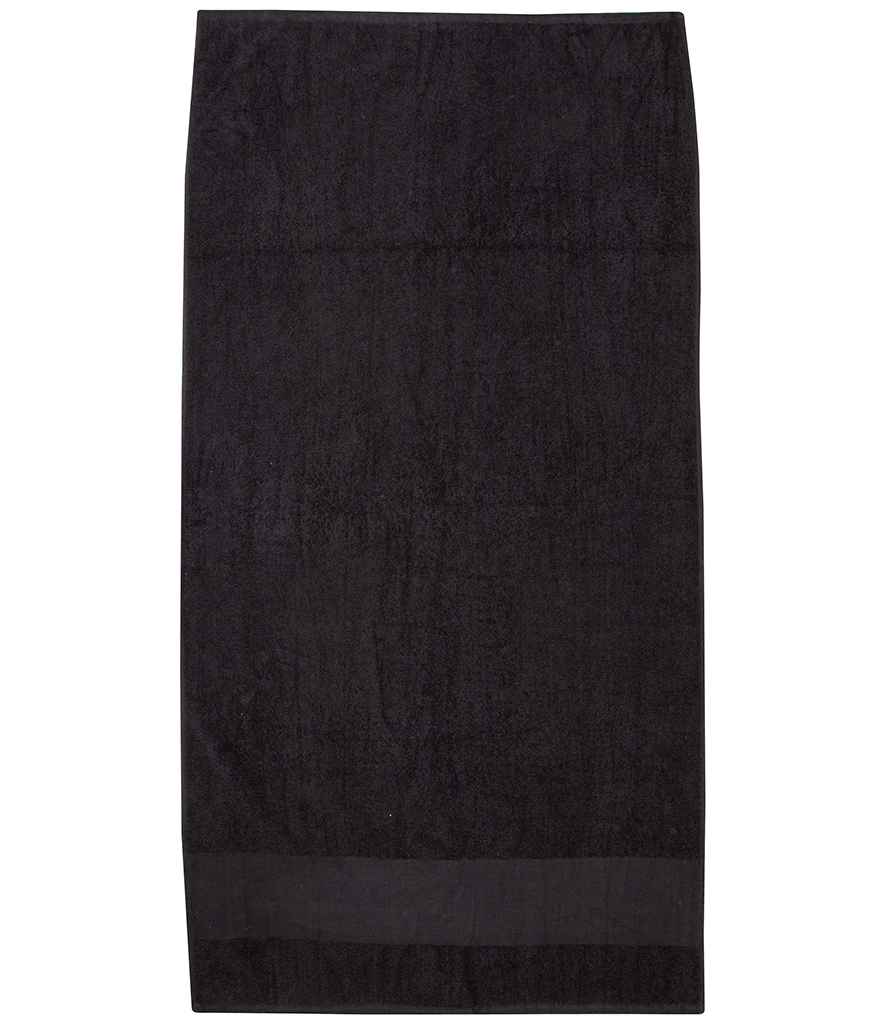 [TC34 BLK ONE] Towel City Printable Border Hand Towel (Black)