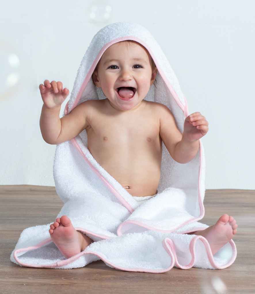[TC36 WH/WH ONE] Towel City Babies Hooded Towel (White/White)