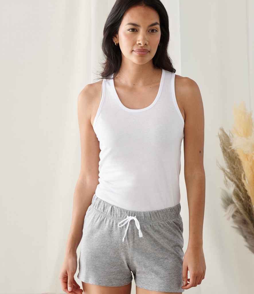 [TC52 WH/PI XS] Towel City Short PJ's in a Bag (XS, White/Pink)