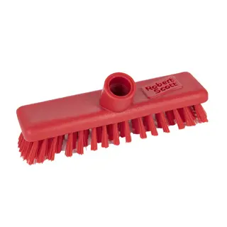 [B-DSRERE] Hard Bristle Deck Scrubber Brush Head 230mm Red