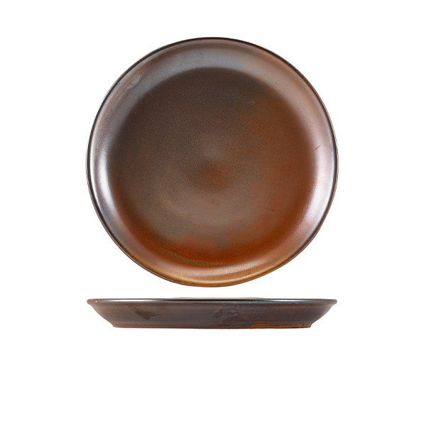 [BC-NCP-PRC24] Terra Porcelain Rustic Copper Coupe Plate 24cm
