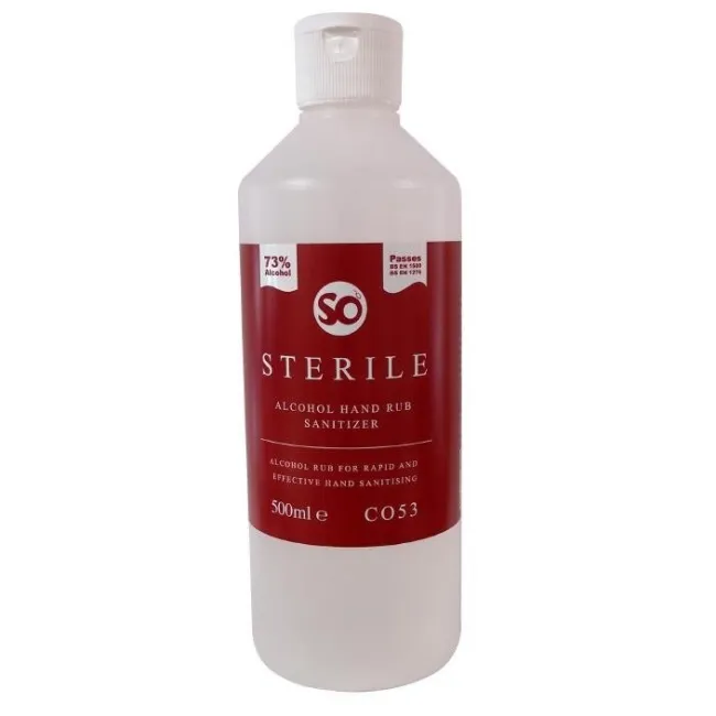 So Sterile Alcohol Hand Sanitiser 500ml WITH BRACKET