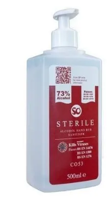 So Sterile Alcohol Hand Sanitiser 500ml [SQUARE]