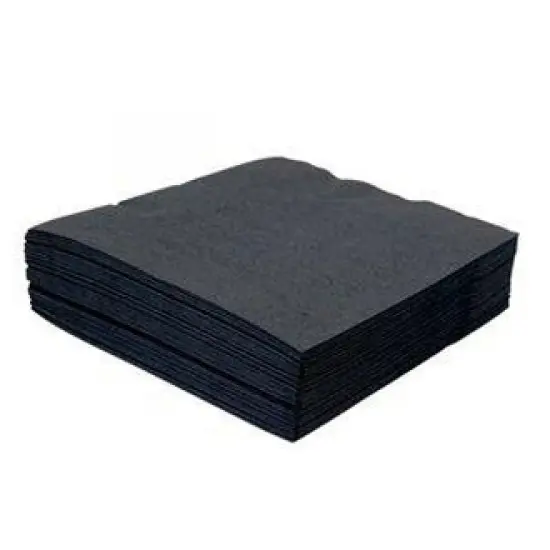 2ply 40cm Black Napkins (2000 pack) [8 FOLD]