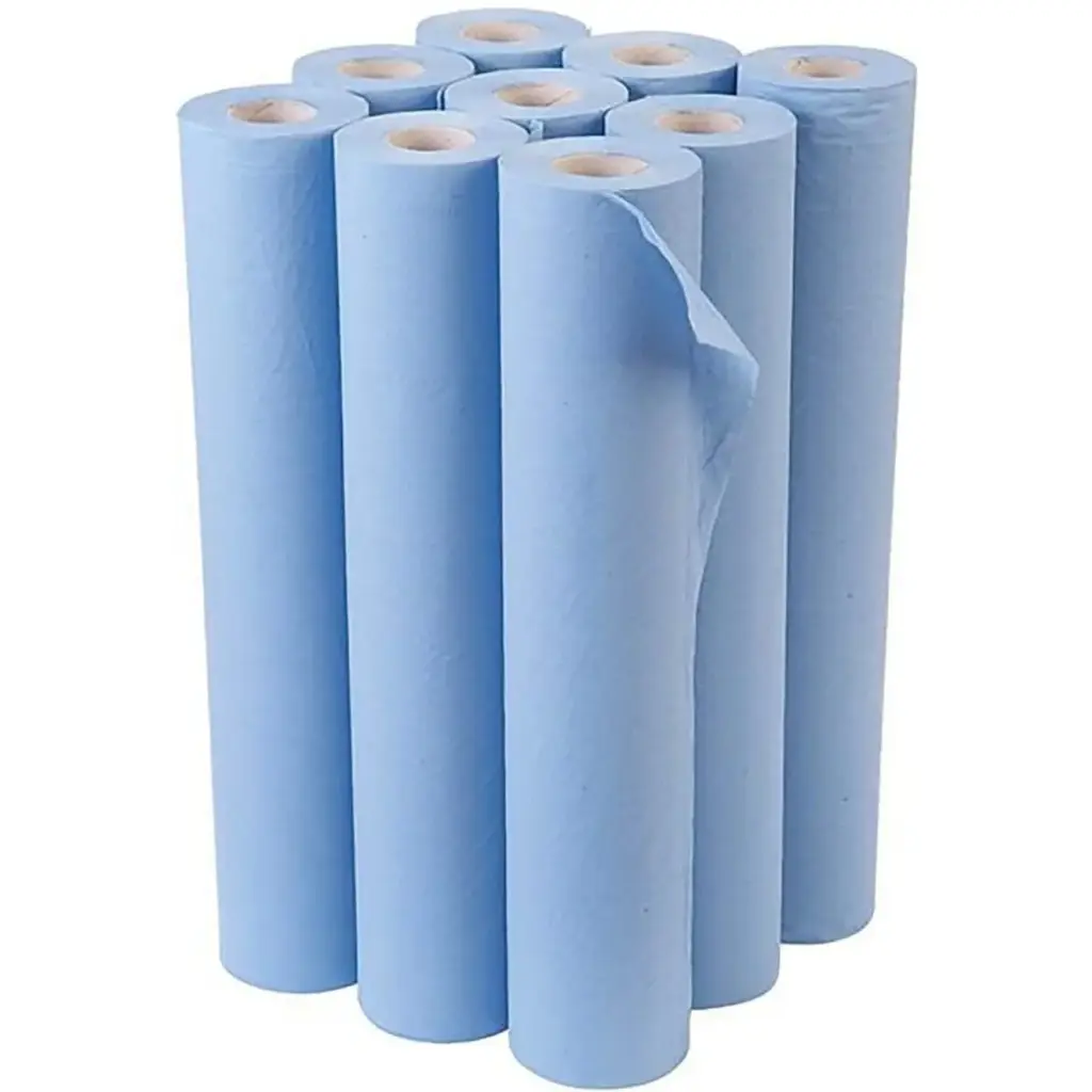 [P-HR20B2JB] 2-Ply Blue Hygiene Couch Roll 20" (9 Rolls)