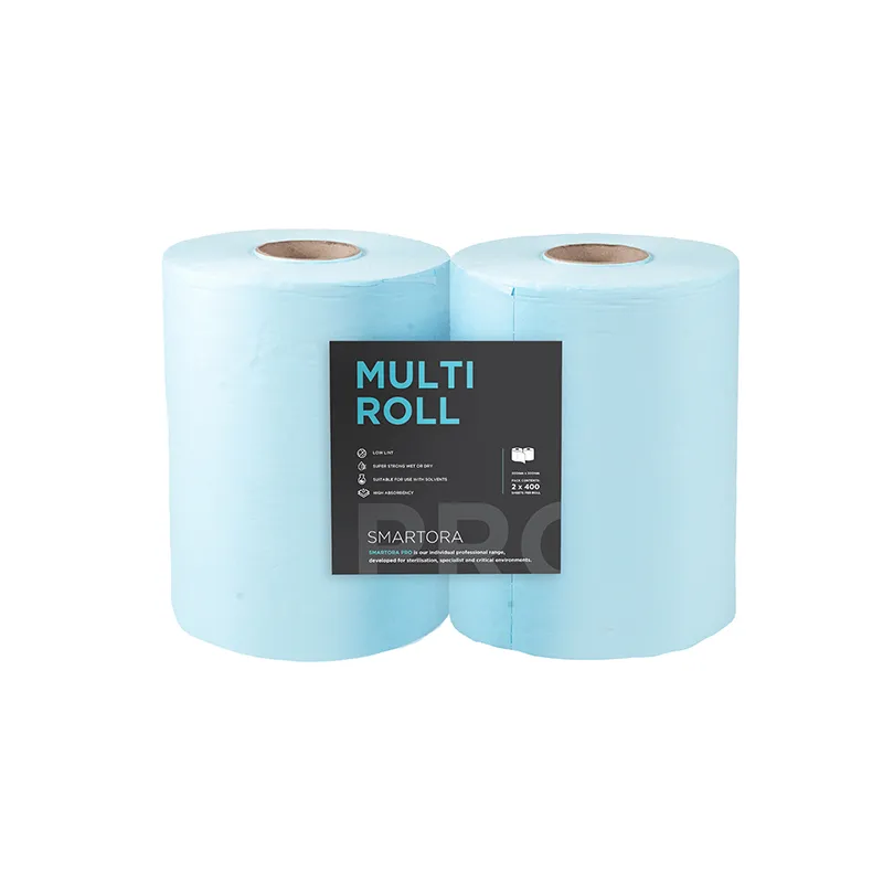 Blue Hydro Wipes on roll 400 sheets on roll [2 pack]