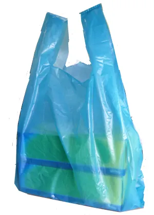 Blue Recycled Vest Carrier Bags 11 x 17 x 21 (1000 pack)