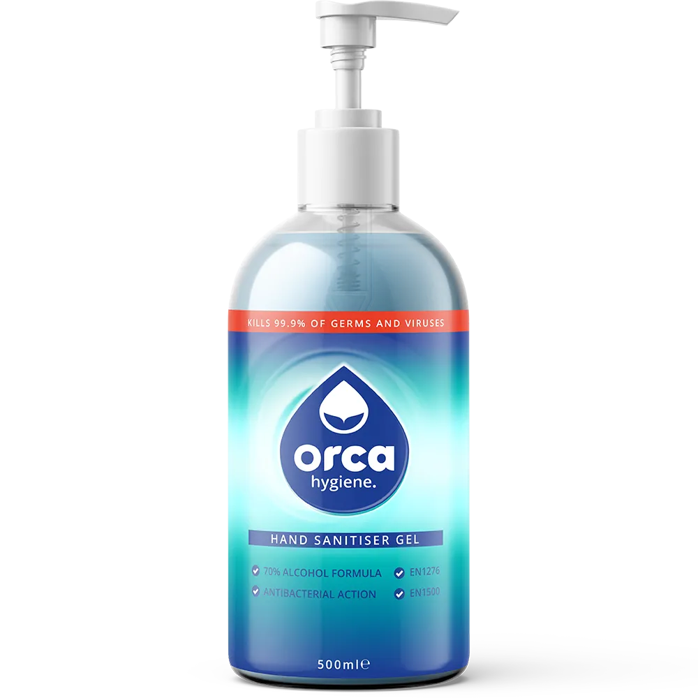 [C-AHS500P] OrcaGel Alcohol Hand Sanitiser Gel 70% 500ml - Pump Lid