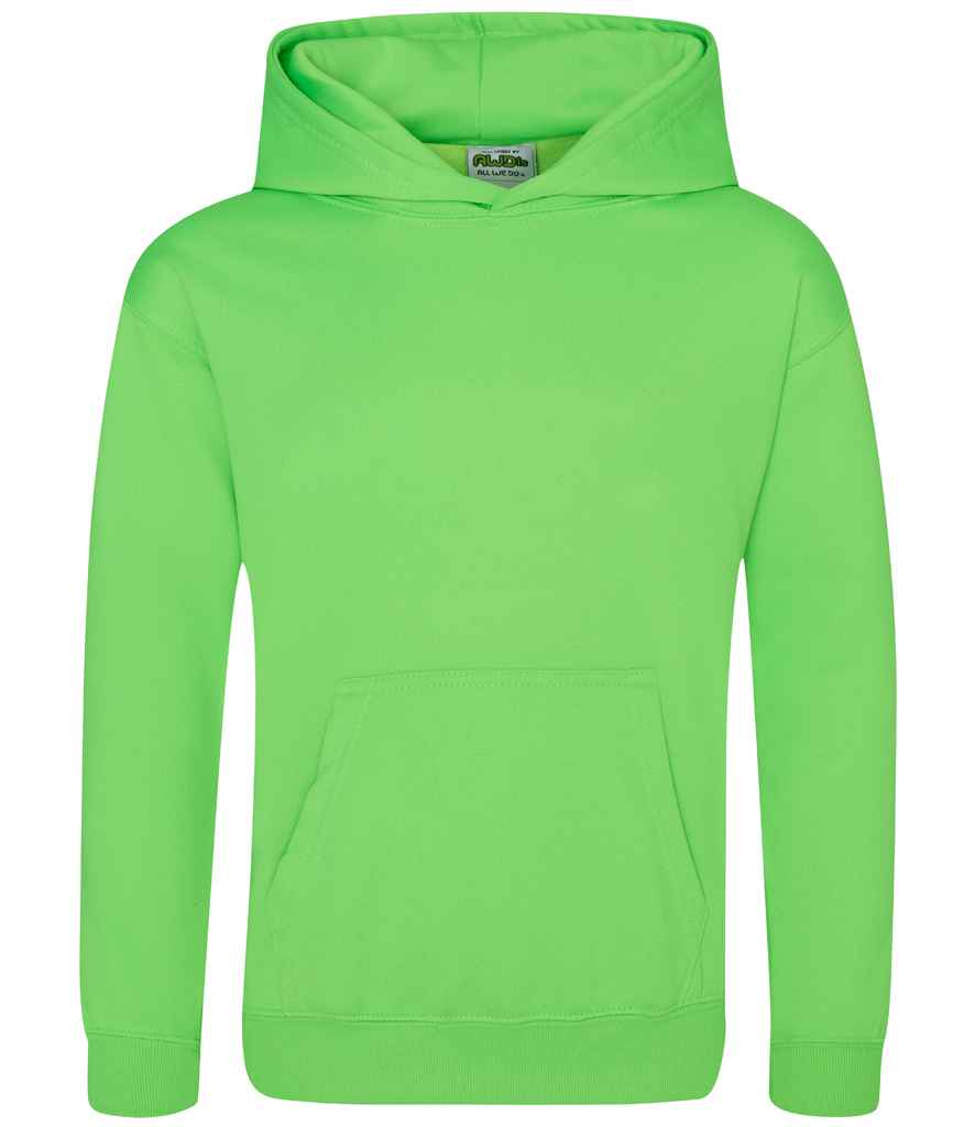 [JH004B ELG 3-4] AWDis Kids Electric Hoodie (Electric Green, 3-4)