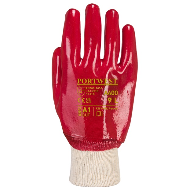 PVC Knitwrist Grip Gloves
