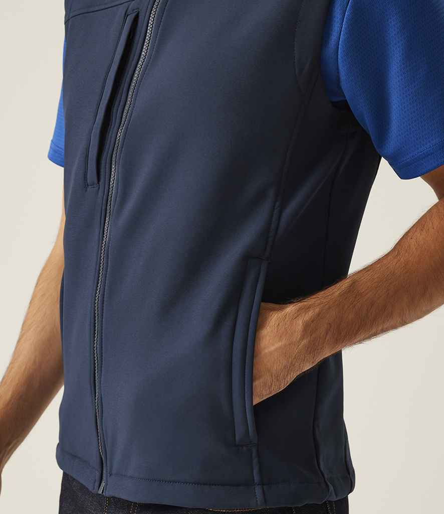 [RG154 NV/NV XS] Regatta Flux Soft Shell Bodywarmer (Navy/Navy, XS)