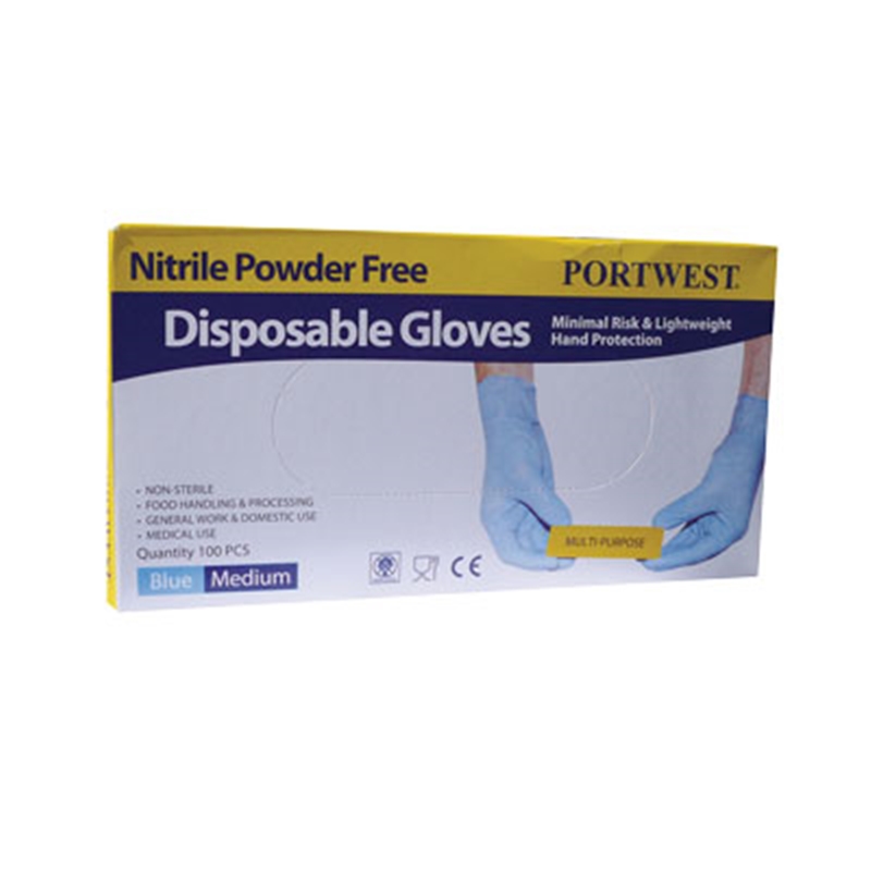 Portwest Powder Free Nitrile Disposable Glove (M)