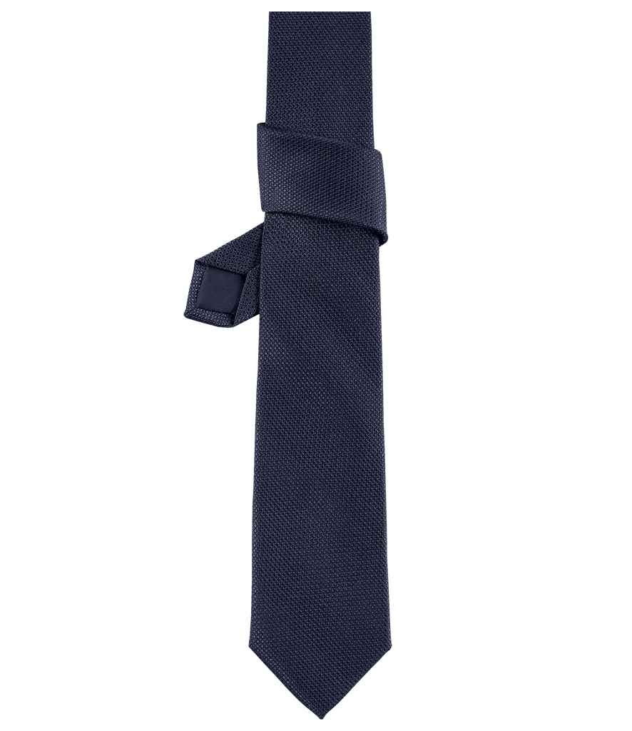 [03203 NGT ONE] NEOBLU Teodor Plain Jacquard Tie (Night Blue)