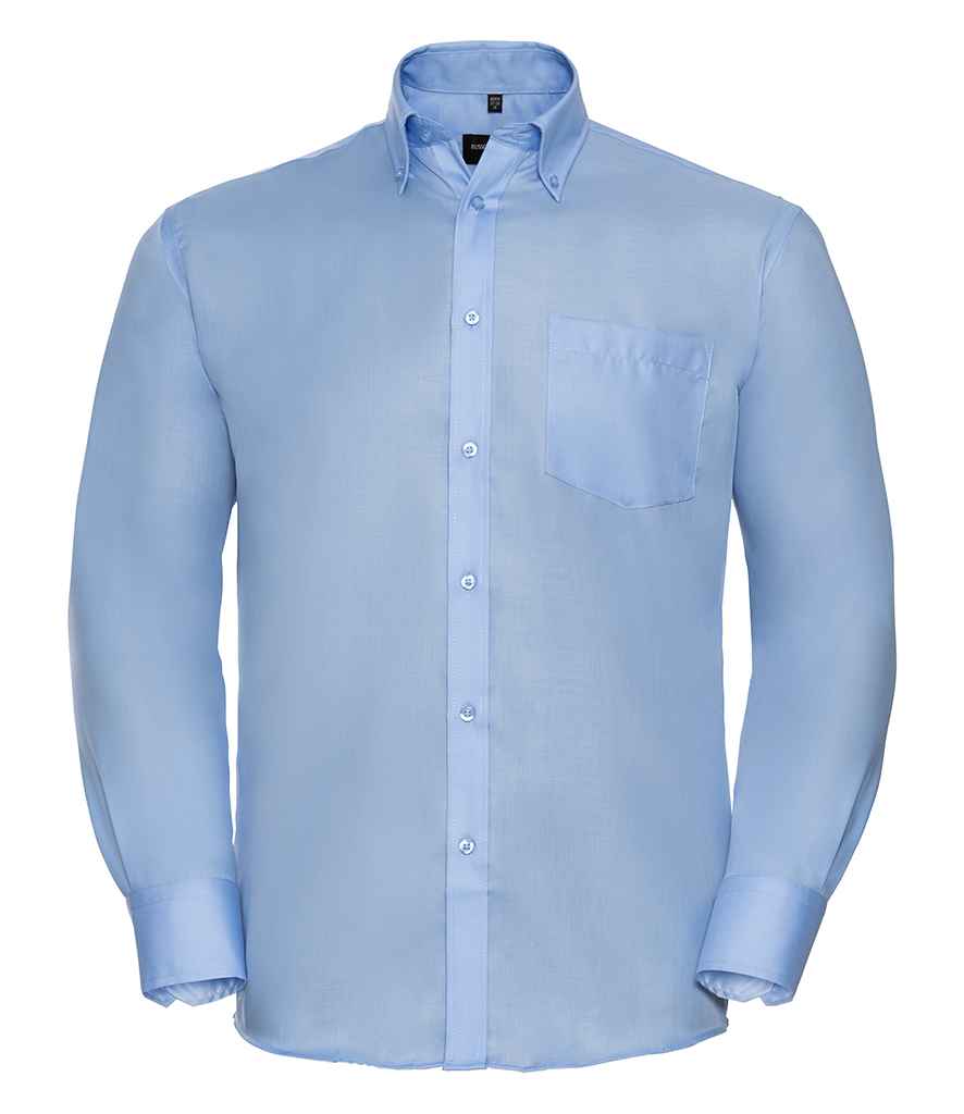 [956M BSK 14.5] Russell Collection Long Sleeve Ultimate Non-Iron Shirt (Bright Sky, 14.5)
