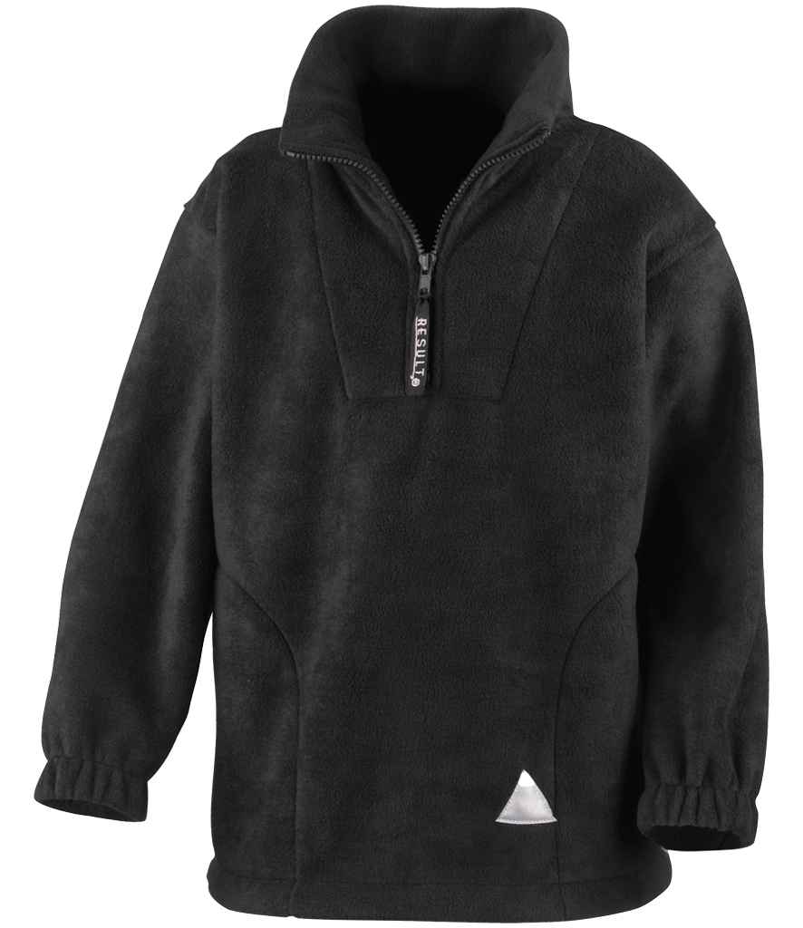 [RS33B BLK 3-4] Result Kids/Youths Zip Neck Polartherm™ Fleece (Black, 3-4)