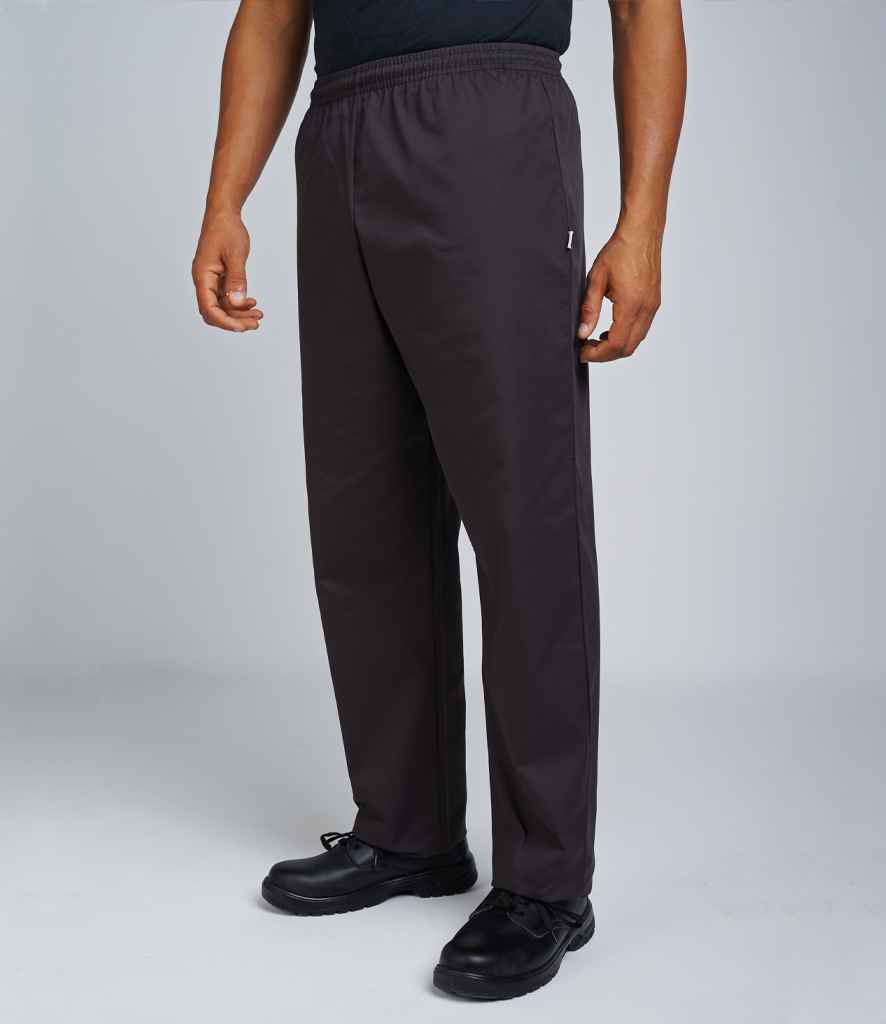[AF020 BLK XXS] Dennys Elasticated Chef's Trousers (XXS)