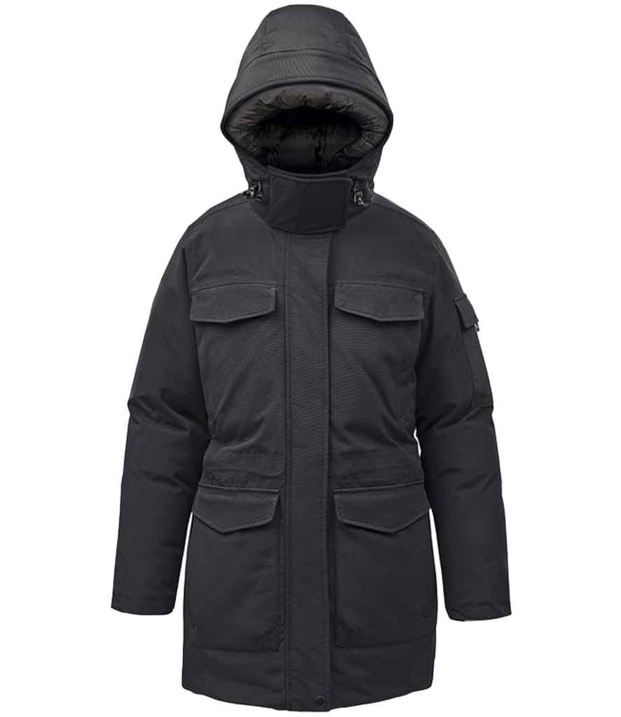 [EPK3W BK/GR XS] Stormtech Ladies Denali Parka Jacket (Black/Granite, XS)